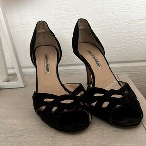 Manila Blahnik black suede Eu 39 1/2